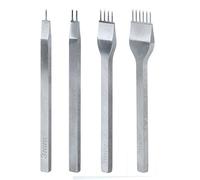 Malayas 4Pcs 5mm DIY Cuir Kit Outils Perforatrice Artisanat du Cuir Griffe Perforateur Trou Couture Diamant Laçage 1+2+4+6 Prong Lacing Perforate Sew Tools