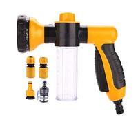 Malayas Tuyau d'arrosage Buse-multifonctionnel en mousse Eau Pistolet pulvérisateur-8 réglable Patterns, distributeur de savon Intégré, économie d'eau-Idéal pour un Lavage de voiture,jardin/pelouse