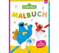 Malbuch Sesamstraße: Mit lustigen Stickern I Ab 3 Jahren