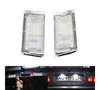 Malcayang 2 pièces blanc LED plaque d'immatriculation lumière arrière plaque d'immatriculation lampe feu arrière remplacement pour série 3 E46 4D et E46 5D Touring 1998-2003