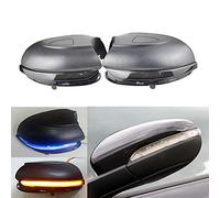 Malcayang Indicateur de Miroir Dynamiques Jaune Bleu LED Clignotant pour Golf 6 MK6 Touran 1T 1T3