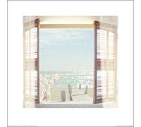 Malcolm Sanders (View Through Shutters 40 x 40 cm Toile Imprimée