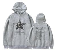 Malcolm Todd Merch The Wholesome Star Tour Sweat à capuche à manches longues unisexe pour fan, gris, XL