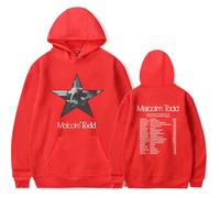 Malcolm Todd Merch The Wholesome Star Tour Sweat à capuche à manches longues unisexe pour fan, Rouge, XS