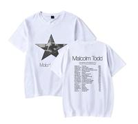Malcolm Todd Merch The Wholesome Star Tour T-shirt à manches courtes pour homme et femme, blanc, XL