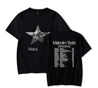 Malcolm Todd Merch The Wholesome Star Tour T-shirt à manches courtes pour homme et femme, Noir , XS