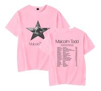 Malcolm Todd Merch The Wholesome Star Tour T-shirt à manches courtes pour homme et femme, rose, XL