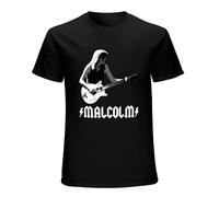 Malcolm Young ! Mens T-Shirt Black Graphic Unisex Tee Shirt L