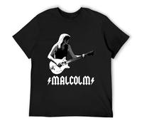 Malcolm Young! T-Shirt Men t Shirt t Shirts for Men Plus Size Tops Shirts Graphic Tees T-Shirt Black XL