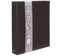 Malden International Designs Album photo en vinyle rechargeable avec couverture magnétique Marron