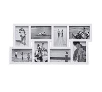 Malden International Designs Puzzle Collage Cadre Photo, 8 Option, 8-4 x 6, Blanc