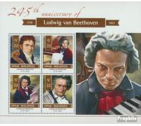 Maldives 5724-5727 Feuille Miniature (complète. Edition.) Neuf avec Gomme Originale ** MNH 2015 Ludwig Van Beethoven (Timbres pour Les collectionneurs) Musique/Danse