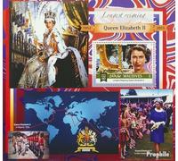 Maldives Bloc-Feuillet 865 (complète. Edition.) Neuf avec Gomme Originale ** MNH 2015 Queen Elizabeth II (Timbres pour Les collectionneurs) Famille Royale Britannique (Diana, Charles, Elisabeth..)