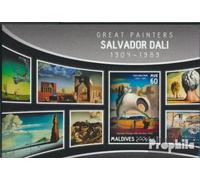 Maldives Bloc-Feuillet 914 (complète. Edition.) neuf avec Gomme Originale ** MNH 2016 Salvador Dali (Timbres pour Les collectionneurs) Peinture