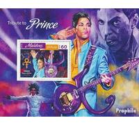 Maldives Bloc-Feuillet 967 (complète. Edition.) neuf avec Gomme Originale ** MNH 2016 Hommage à Prince (Timbres pour Les collectionneurs) Musique/Danse