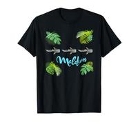 Maldives Fleurs Tropicales Requin-Baleine Plongée Souvenir T-Shirt
