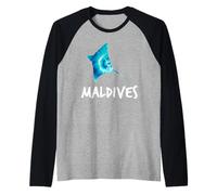 Maldives Manta Ray Design Plongée sous-Marine Maldives Diver Manche Raglan