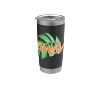 Maldives Palmiers Plage Île Vacances Souvenir Gobelet isotherme en acier inoxydable double paroi