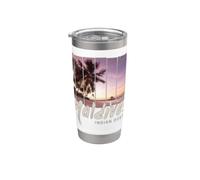 Maldives Souvenir vintage coucher soleil de l'océan Indien Gobelet isotherme en acier inoxydable double paroi