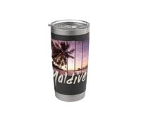 Maldives Souvenir vintage coucher soleil de l'océan Indien Gobelet isotherme en acier inoxydable double paroi