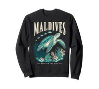 Maldives Tortue de Mer Récif Corallien Snorkeling Souvenir Sweatshirt