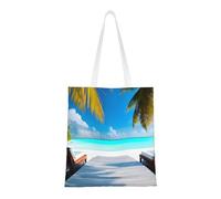 Maldives Vacances Totes. Toile légère, double poignée, sac fourre-tout élégant pour femme, parfait pour le shopping, le travail et le transport quotidien.