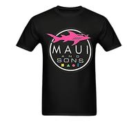 Male Brand Teeshirt Men Summer Cotton t Shirt Mens Maui and Sons Shark Blue T-Shirt Size M Cool Casual Tee Shir