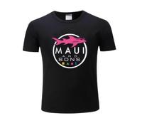 Male Brand Teeshirt Men Summer Cotton t Shirt Mens Maui and Sons Shark Blue T-Shirt Size M Cool Casual Tee Shir