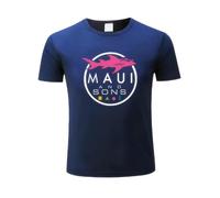 Male Brand Teeshirt Men Summer Cotton t Shirt Mens Maui and Sons Shark Blue T-Shirt Size M Cool Casual Tee Shir