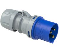 Mâle CEE-CARA 16 A 3 pôles PCE PC Electric 013-6tt 230 V bleu, gris gris G