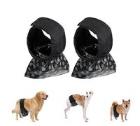 Male Dog Diapers Reusable Washable with 50pcs Waste Bags, Adjustable Pet Sanitary Pants for Incontinence, Pee Collection for Senior, Disabled & Post-Surgery Dogs (2PCS,S)
