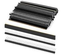 Mâle et Femelle Header Broche Connecteur 2.54mm, 40 Broches, Pin Headers Unique Rangée, PCB Board Socket Breakaway Barrettes à Broches pour Arduino Prototype Shield, 45 Pièces, 3 Types