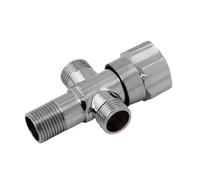 Male G1/2" Brass Faucet T Adapter Chrome Plated Bathroom Shower Faucet Accessories Water Diverter 3 Way Filling Valve YZWRWRMKTB