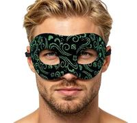 Male Masquerade Masque - Antique Festival Cover, Classic Ballroom Visage, Mysterious Pageant Veil | Handcrafted Costume Accessory For Theater Performance Stage Show Event Festival Celebration Parade