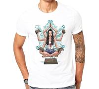 Male Novelty Harmony Fashion O Neck Hip Hop Men T Shirt Manches Courtes(Medium)