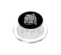 Male Nurses Know Where to Stick It Hôpital médical PopSockets PopGrip pour MagSafe