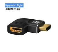 Male to Female CW90 8K HDMI 2.1 Adapter Adaptateur HDMI 2.1 mâle vers femelle, 8K, convertisseur 8K 60Hz 4K 120Hz, 48Gbps, résistant, compatible PS5, PS4, HDTV, Roku, TV Stick, PC, 90, 270 ""Nipseytek