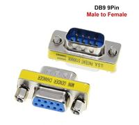 Male to Female DB9 9Pin mâle à mâle/femelle à femelle/mâle à femelle Mini adaptateur de changeur de sexe RS232 prise série Com connecteur