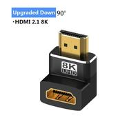 Male to Female ZJ90 8K HDMI 2.1 Adapter Adaptateur HDMI 2.1 mâle vers femelle, 8K, convertisseur 8K 60Hz 4K 120Hz, 48Gbps, résistant, compatible PS5, PS4, HDTV, Roku, TV Stick, PC, 90, 270 ""Nipseytek