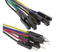 Mâle vers Femelle Couleur Un Code Jumper d'extension Rallonge Câbles 15 cm [10 Paquet de]
