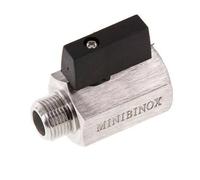 Mâle vers femelle G 3/8 pouce 2 voies mini vanne à bille en acier inoxydable 25 Bar