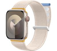 Maledan Solo Loop Nylon Bracelet Compatible avec Apple Watch 38mm-49mm, Réglable pour iWatch Series 9 8 7 6 5 4 3 2 1 SE, 38mm/40mm/41mm, Lumiere Stellaire