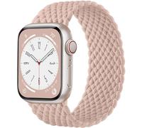 Maledan Tressé Bracelets Compatible avec Apple Watch Bracelet 44mm 42mm 45mm 49mm pour Femme Homme, Bracelet élastique réglable de Sport pour iWatch SE Series 9 8 7 6 5 4 3 2 1 Ultra, Rose