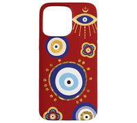 Malédiction Protection All Seeing Evil Eye Téléphone Rouge Coque pour iPhone 15 Pro Max