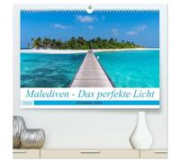 Malediven - Das perfekte Licht (hochwertiger Premium Wandkalender 2026 DIN A2 quer), Kunstdruck in Hochglanz: Besonders Licht macht besondere Bilder und das auf einer wunderschönen Insel im Paradies