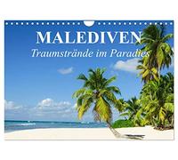 Malediven - Traumstrände im Paradies (Wandkalender 2026 DIN A4 quer), CALVENDO Monatskalender: Die traumhafte Inselwelt der Malediven für Erholungssuchende und Taucher