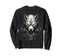maléfique Loup Cybernétique Mecha Cyberpunk Mecha Cyborg Sweatshirt