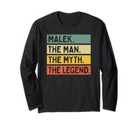 Malek The Man The Myth The Legend Citation personnalisée Amusante Manche Longue