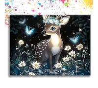 Malen Nach Zahlen Winter Vogel Muster, Malen Nach Zahlen Erwachsene, mit Leinwand, Acrylfarben und Pinseln, DIY Set Erwachsene, Kreativ für Zuhause, Deko Wohnzimmer 45x60cm (Ohne Rahmen) z1s-366