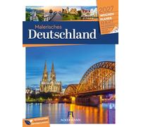 Malerisches Deutschland Wochenplaner Kalender 2027: Landschaften und Sehenswürdigkeiten im Hochformat (25x33 cm) | Wochenkalender mit Rätseln